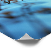 Stealthy winter katachtige gloeiende ogen bevroren poster (Hoek)