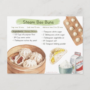 Steam Bao Buns Recept Kaart