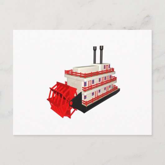 Steam Boat Briefkaart (Voorkant)