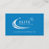 Steam Cleaning Business blue white  Visitekaartje (Voorkant)