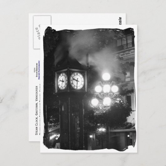 Steam Clock, Gastown Briefkaart (Voorkant / Achterkant)