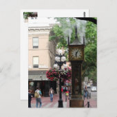 Steam Clock Gastown/Greetings uit BC, Canada Briefkaart (Voorkant / Achterkant)