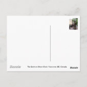 Steam Clock Gastown/Greetings uit BC, Canada Briefkaart (Achterkant)