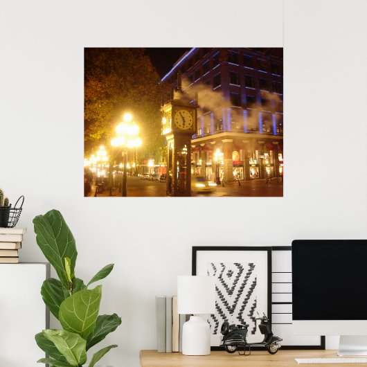 Steam Clock, Vancouver Poster (Thuiskantoor)