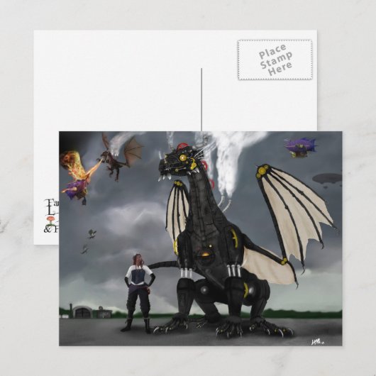 Steam Dragon Wars Briefkaart (Voorkant / Achterkant)