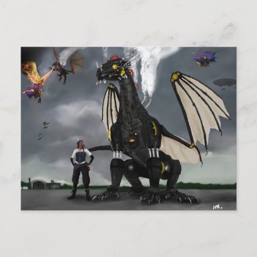 Steam Dragon Wars Briefkaart (Voorkant)