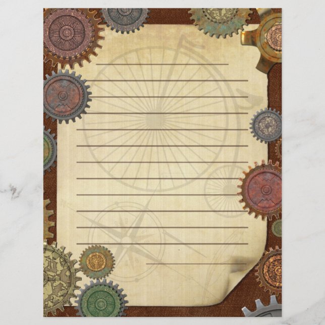 Steam Elegance Steampunk SCRAPBOOK BRIEFPAPIER (Voorkant)