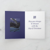 Steam Engine 481 on Christmas Night Feestdagen Kaart (Binnen)