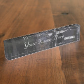 Steam Engine Desk Naam Bord Naambordje (Zijkant)