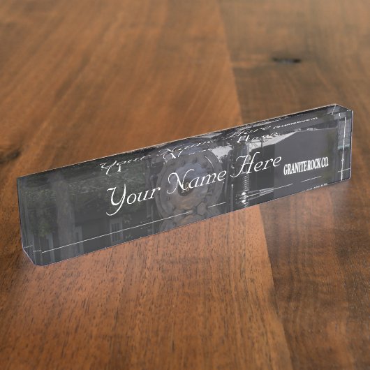 Steam Engine Desk Naam Bord Naambordje (Zijkant)