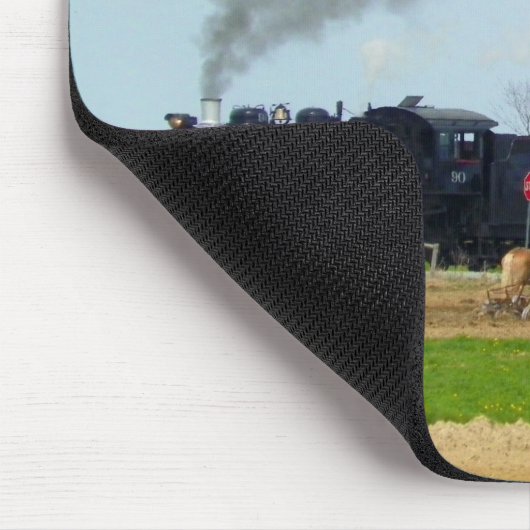 Steam Engine en Amish Farmer Muismat (Hoek)