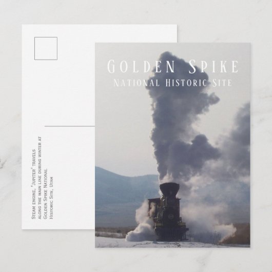 Steam Engine, "Jupiter" bij Golden Spike NHS, Utah Briefkaart (Voorkant / Achterkant)