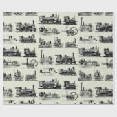 Steam Engine Locomotief "Steampunk"-patroon Cadeaupapier (Vlak)