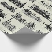 Steam Engine Locomotief "Steampunk"-patroon Cadeaupapier (Hoek)