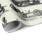 Steam Engine Locomotief "Steampunk"-patroon Cadeaupapier (Rol Hoek)