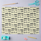 Steam Engine Locomotief "Steampunk"-patroon Tissuepapier (Craft)