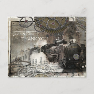Steam Engine Steampunk Dank u Bedankkaart