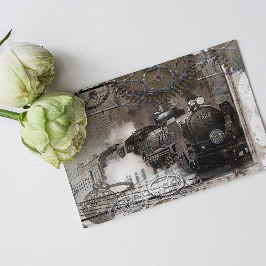 Steam Engine Steampunk Weddenschap Kaart