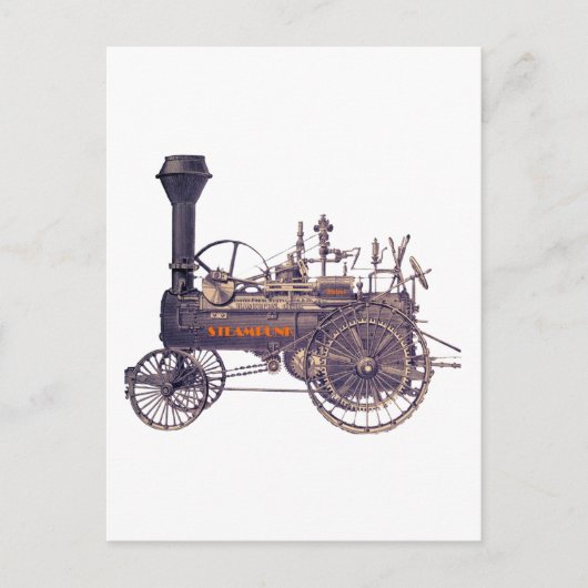 Steam-engine van Steampunk Rebel Briefkaart (Voorkant)
