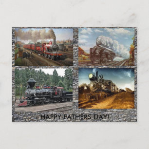 Steam Engines Fathers day card Briefkaart
