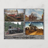 Steam Engines Fathers day card Briefkaart (Voorkant)