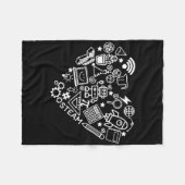 Steam Heart Shape Stem Teacher Science Lover Byck Fleece Deken (Voorkant (Horizontaal))