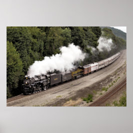 Steam langs de Ohio-rivier Poster