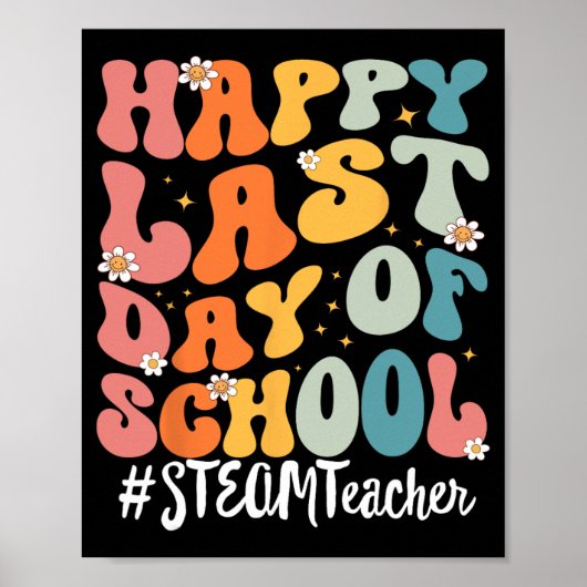 Steam leraar blij laatste dag van de school leraar poster (Voorkant)