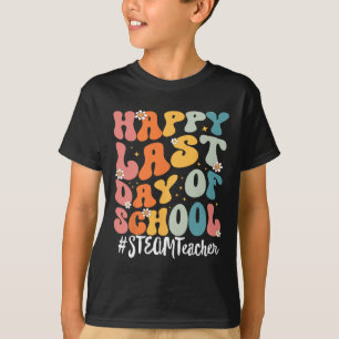 Steam leraar blij laatste dag van de school leraar t-shirt