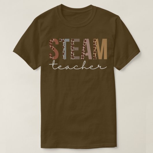 STEAM-leraar Lopard-waardering grappig voor vrouwe T-shirt (Design voorkant)
