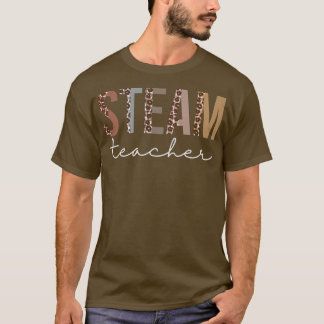 STEAM-leraar Lopard-waardering grappig voor vrouwe T-shirt