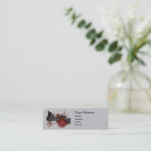  STEAM LOCOMOTIEF MONOGRAM MINI VISITEKAARTJE (Staand voorkant)