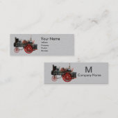  STEAM LOCOMOTIEF MONOGRAM MINI VISITEKAARTJE (Voorkant / Achterkant)