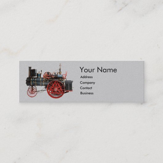  STEAM LOCOMOTIEF MONOGRAM MINI VISITEKAARTJE (Voorkant)