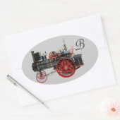  STEAM LOCOMOTIEF MONOGRAM OVALE STICKER (Envelop)