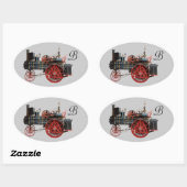  STEAM LOCOMOTIEF MONOGRAM OVALE STICKER (Vel)