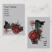  STEAM LOCOMOTIEF MONOGRAM VISITEKAARTJE (Voorkant / Achterkant)