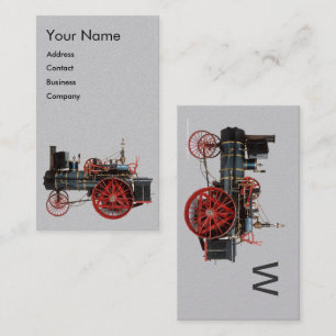 STEAM LOCOMOTIEF MONOGRAM VISITEKAARTJE