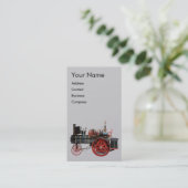  STEAM LOCOMOTIEF MONOGRAM VISITEKAARTJE (Staand voorkant)