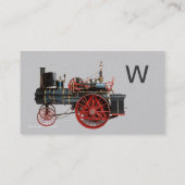  STEAM LOCOMOTIEF MONOGRAM VISITEKAARTJE (Achterkant)