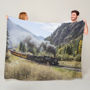 STEAM LOCOMOTIVE FLEECE DEKEN