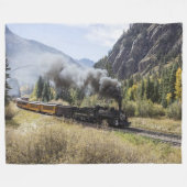 STEAM LOCOMOTIVE FLEECE DEKEN (Voorkant (Horizontaal))