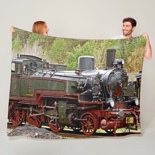 STEAM LOCOMOTIVE FLEECE DEKEN (In situ)