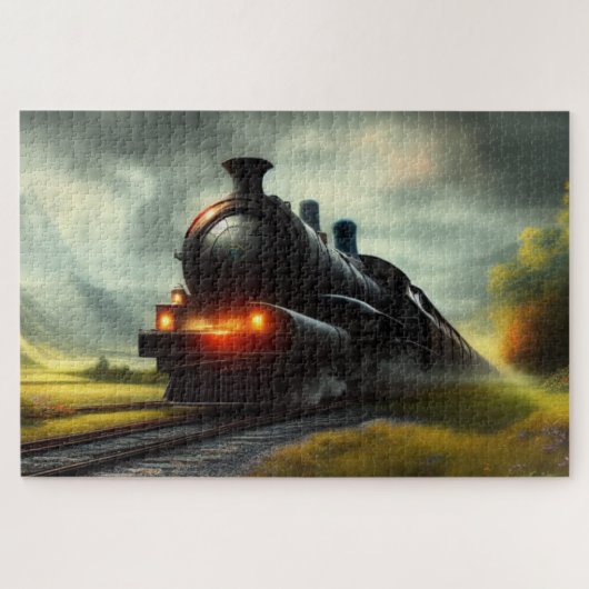 Steam Locomotive Jigzaag Puzzle Legpuzzel (Horizontaal)
