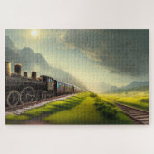Steam Locomotive Jigzaag Puzzle Legpuzzel (Horizontaal)
