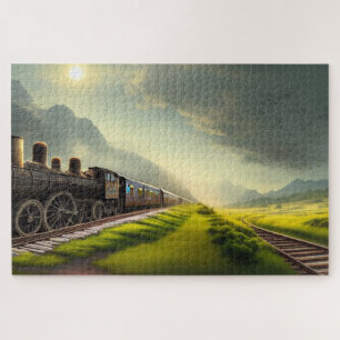 Steam Locomotive Jigzaag Puzzle Legpuzzel
