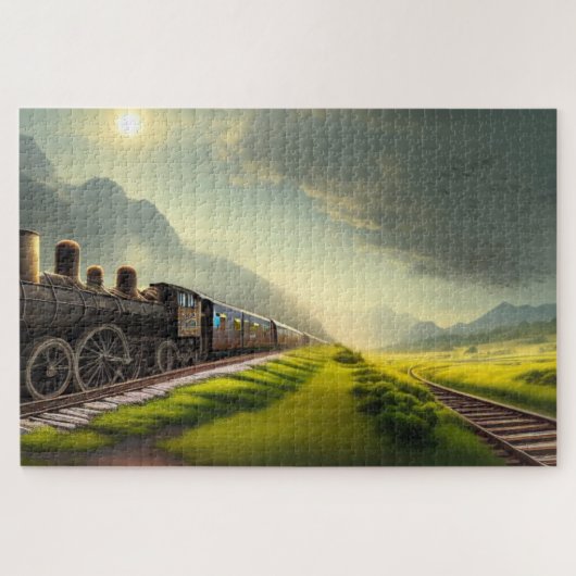Steam Locomotive Jigzaag Puzzle Legpuzzel (Horizontaal)