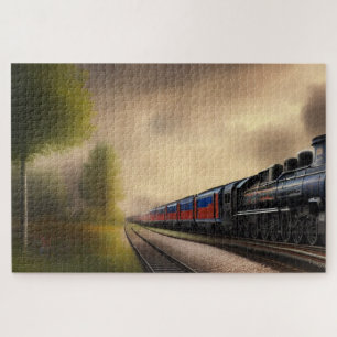 Steam Locomotive Jigzaag Puzzle Legpuzzel