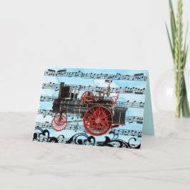  STEAM LOCOMOTIVE MUSICAL VADERDAG KAART