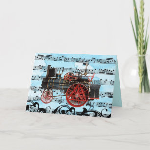STEAM LOCOMOTIVE MUSICAL VADERDAG KAART
